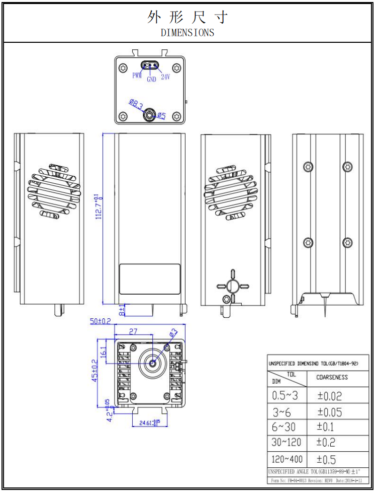 20W Blue Laser Module 20W Blue Laser Module
