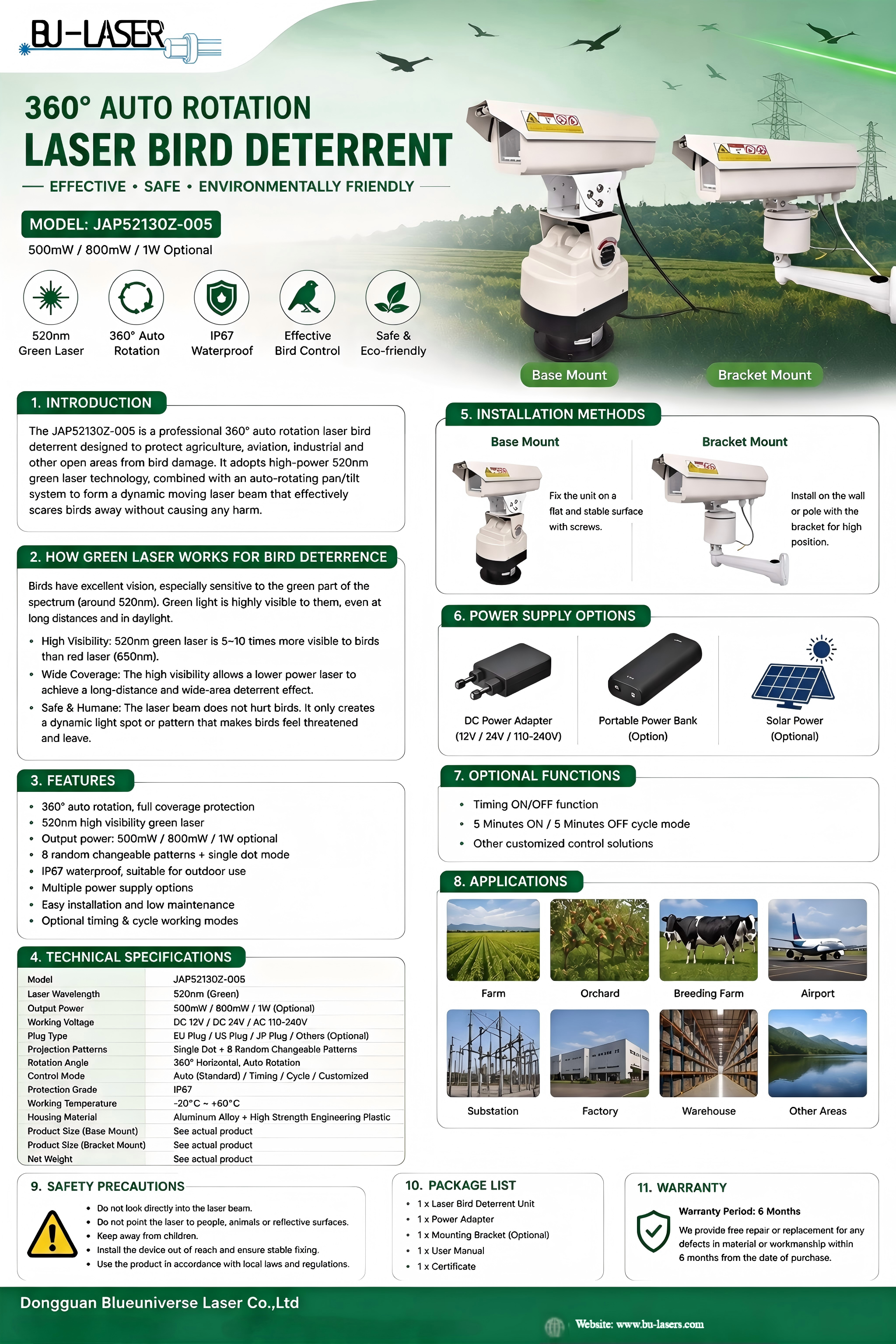 Laser Bird Deterrent Light Laser Bird Deterrent Light