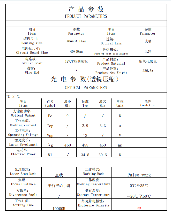 10W 平行光带散热器 (1)