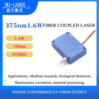 High Power 375nm 1.6W UV Fiber Coupled Laser Module for Miedical Research