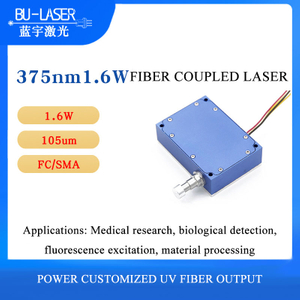 High Power 375nm 1.6W UV Fiber Coupled Laser Module for Miedical Research