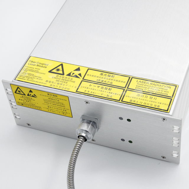 Powerful 375nm 40W UV Fiber Coupled Laser Diode Module for Photolithography Equipment